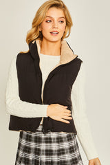 Woven Solid Reversible Vest