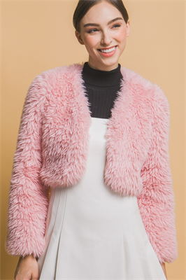 Crop Faux Fur Jacket